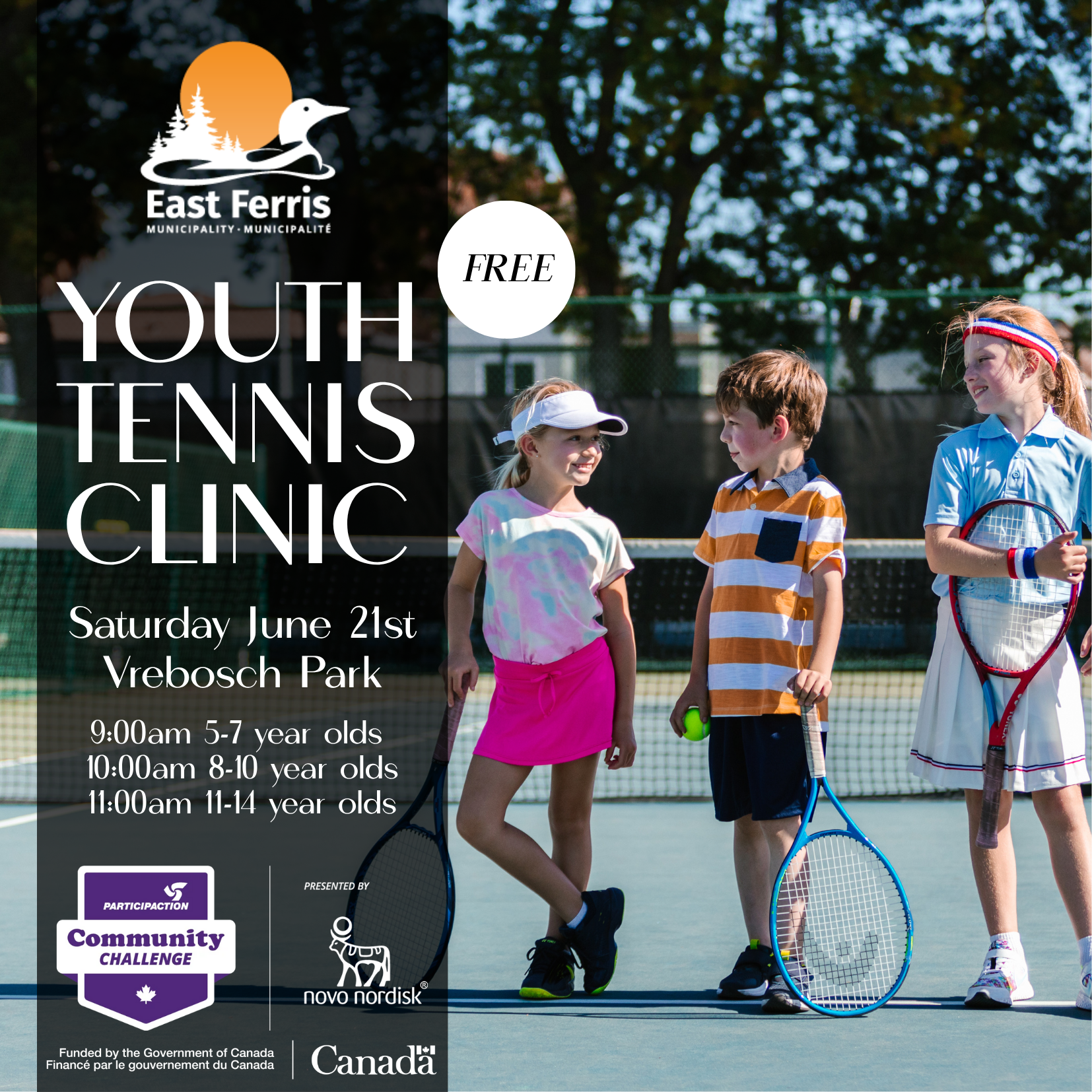 Kids playing tennis
